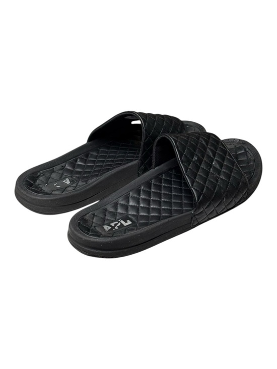 APL ? Lusso Quilted Nappa Leather Beach Athletic Pool Slide Sandal ? Black ? 14 main image 14